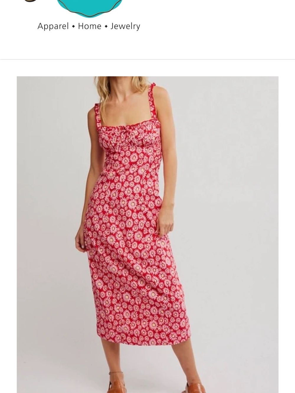 Free People Lucinda Floral Printed Midi Dress